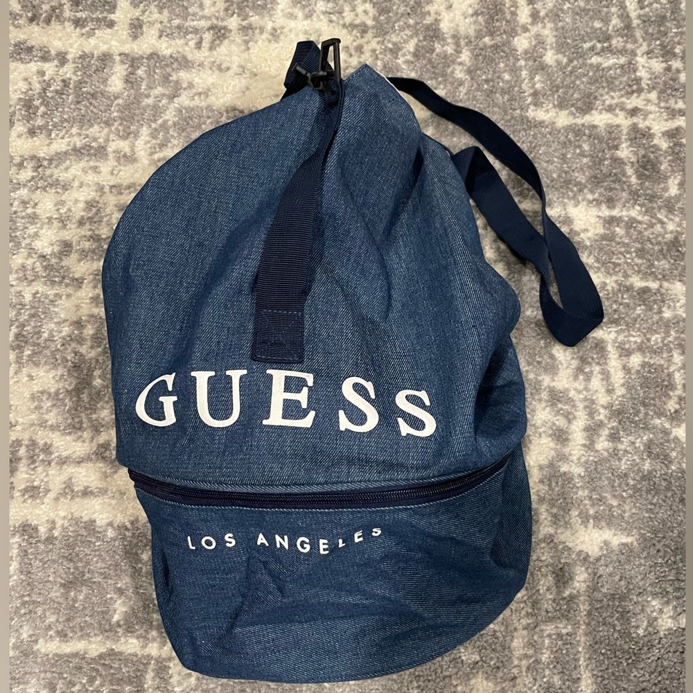 GUESS Drawstring Backpack w/ Zipper Pocket